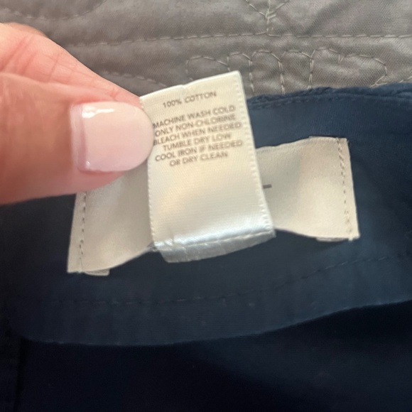 Loft Outlet Ruffle Short Sleeve Blouse Navy Size S - Picture 5 of 7